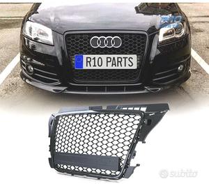 GRIGLIA AUDI A3 8P 08-12 LOOK RS3 NERO LUCIDO