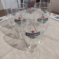 6 calici da birra HEINEKEN originali 