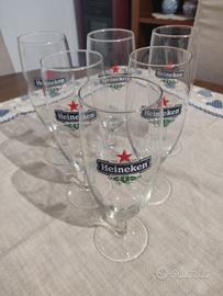 6 calici da birra HEINEKEN originali 