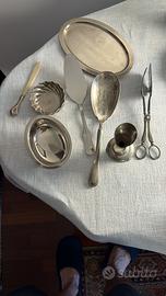 Set oggetti vintage in silver plate