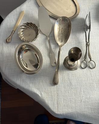 Set oggetti vintage in silver plate