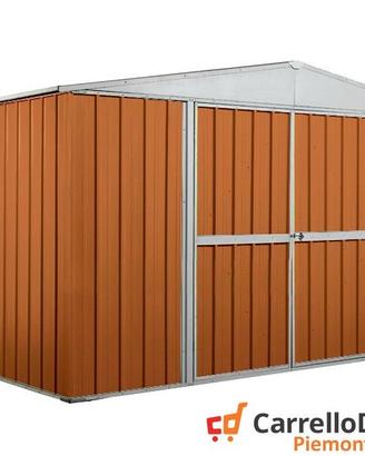 Box in lamiera di Acciaio 360x260cm legno chiaro