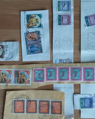Lotto filatelia 20 pezzi,francobolli,segnatasse