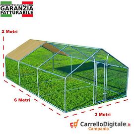 Gabbia Galline 3x6 m x h 2 m – 18 mq – beige