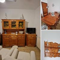  Soggiorno in pino massello composto come descriz.