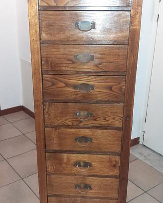 Antico Mobile cassettiera da ufficio  anni 1930 in