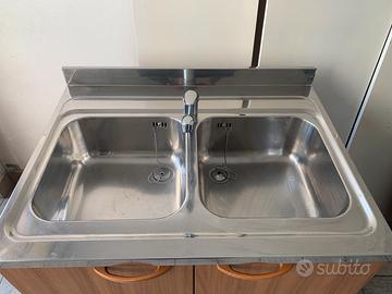 Lavello cucina doppia vasca acciaio inox jollynox