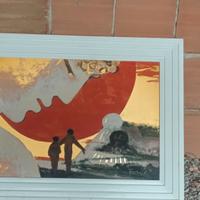 Dipinto di Salvatore Fiume ricoperto in oro