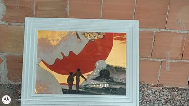 Dipinto di Salvatore Fiume ricoperto in oro