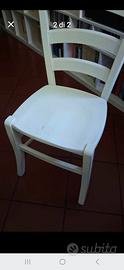 Sedie legno bianche
