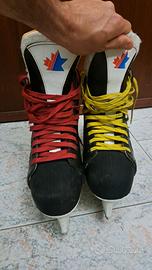 Pattini BAUER ghiaccio num. 42 lame appena rifatte