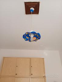 lampadario a Piatto in ceramica tipo Vietri