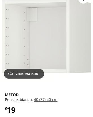 Metod pensile IKEA 40x40x37