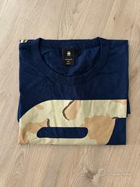 T-shirt G-Star RAW Logo Blu Taglia-XL