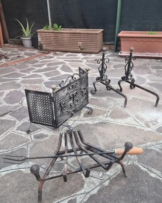 parascintille, alari e braciere per camino