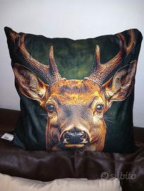 Cuscino stile alpino con cervo