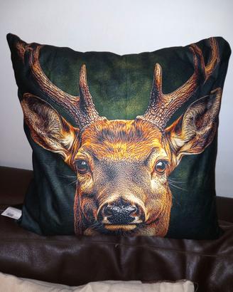 Cuscino stile alpino con cervo
