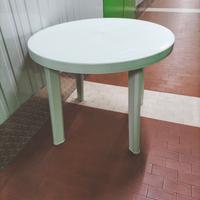 Tavolo rotondo da giardino in plastica