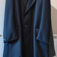 cappotto classico blu scuro Tg L, Made in Italy 
