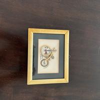 quadro piccolo vintage con orologi inglese