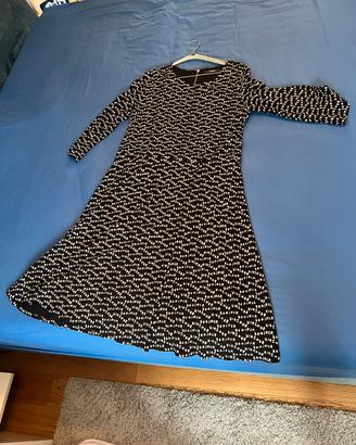 Max Mara Abito in maglina nero e beige