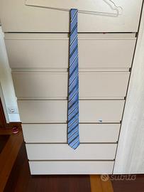 Cravatta Tommy Hilfiger azzurra righe a contrasto