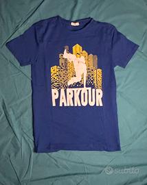 Maglietta blu parkour