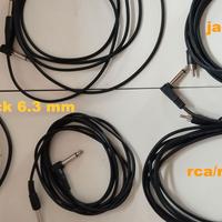 vari cavi per strumenti con jack 6,3 mm & 3.5 mm