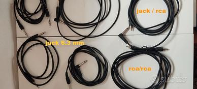 vari cavi per strumenti con jack 6,3 mm & 3.5 mm