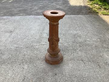 Colonna terracotta portavaso terracotta festoni