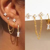 Orecchini pendenti in oro e argento
