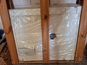 piatto doccia ERCOS STONE+porta a soffietto MEGIUS