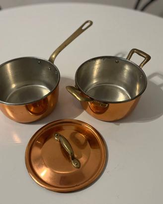 set casseruole salse Ruffoni Rame stagnato 14 cm