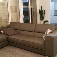 Divano angolare moderno in Ecopelle 