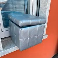 Pouf Grigio con contenitore