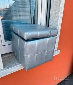 Pouf Grigio con contenitore