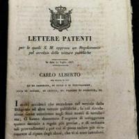 1835 documento regno di sardegna