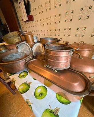 Vasto Set Pentole in Rame Vintage