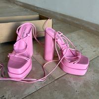 Sandali con tacco rosa Asos