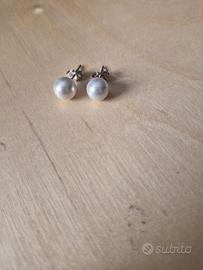 Orecchini perla vera, argento