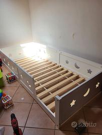 Letto singolo con barriera 90x200
