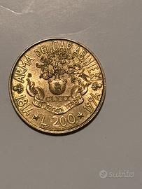 Moneta 200 lire italiane