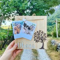 Quadretto/cornice artigianale in legno mod. Ohana