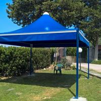 Gazebo punta o curvo ignifugo certificato