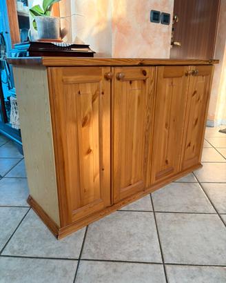 Scarpiera in legno massello