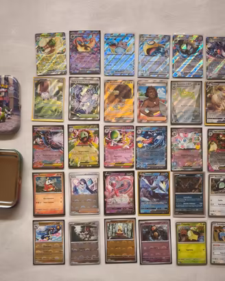 Lotto da 30 carte Pokemon rare speciali f serie NM