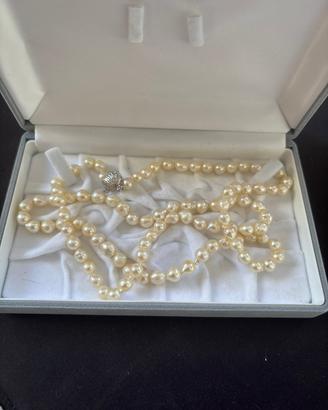 Collana argento - perle Akoya