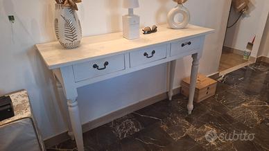 Tavolo Mobile Buffet cassetti Bianco shabby 