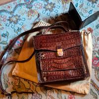 Borsello uomo e portafoglio pelle di coccodrillo