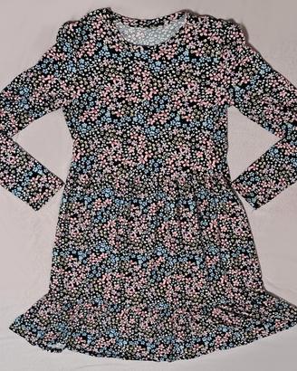 vestito florato nero